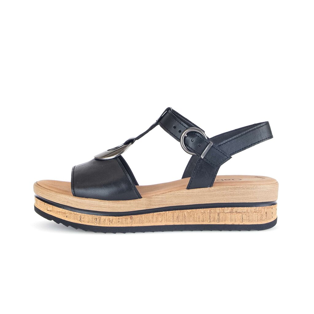 Sandale met plateauzool zwart