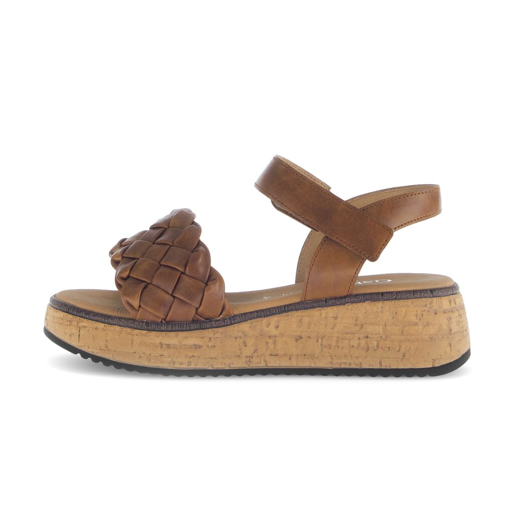 Sandale met plateauzool bruin