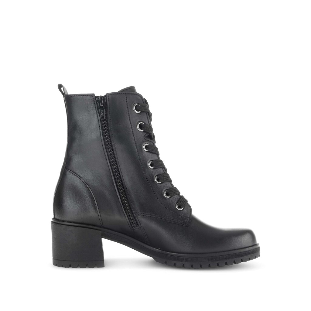 Enkellaarsjes met veter zwart