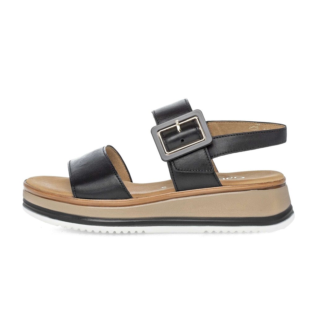 Sandale met plateauzool zwart