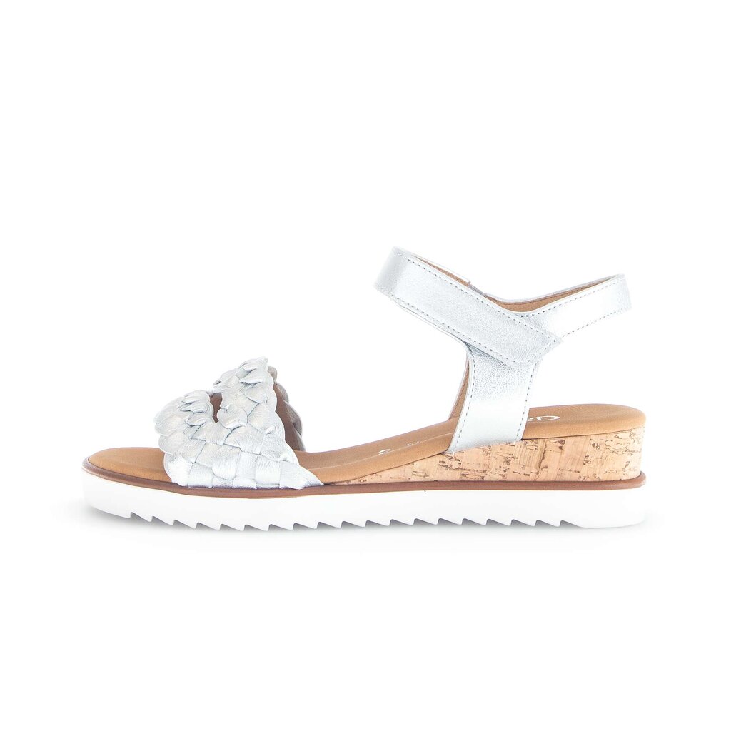 Sandal met riempjes zilver