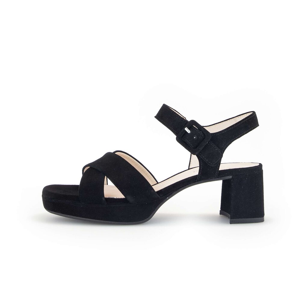 Sandale met plateauzool zwart