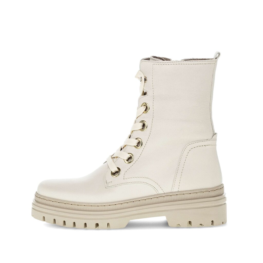 Enkellaarsjes met veter beige