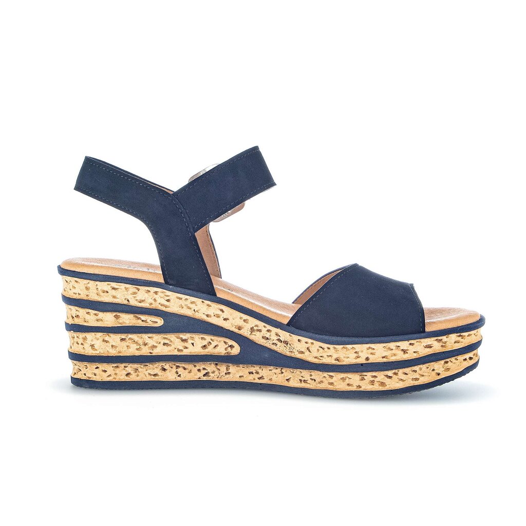 Sandaleno met sleehak blauw