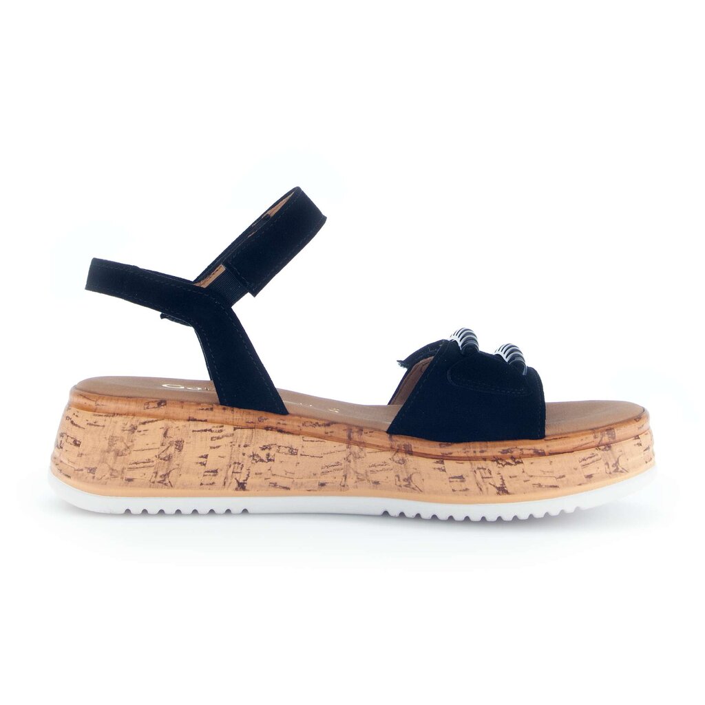 Sandale met plateauzool zwart