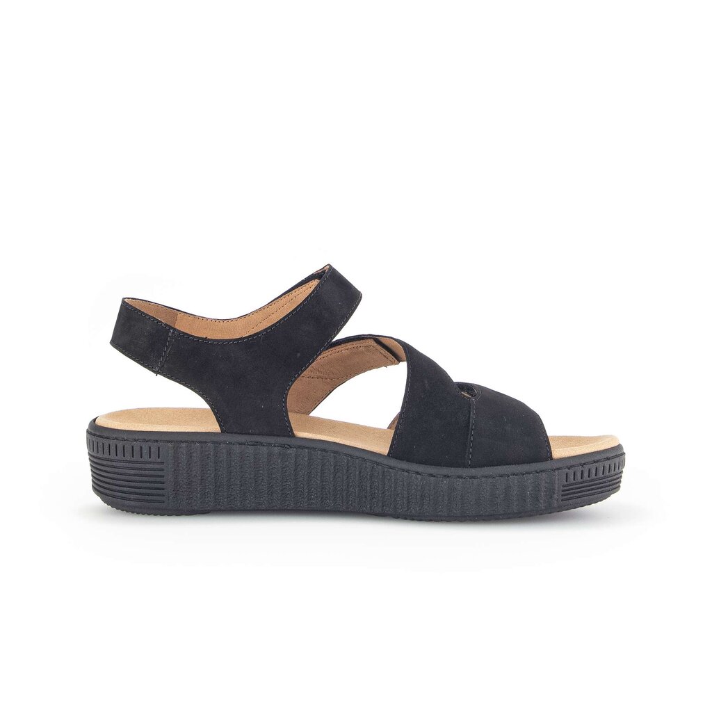 Sandale met plateauzool zwart