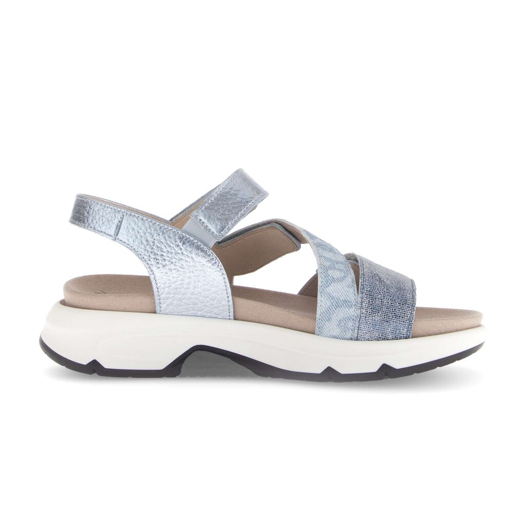 Sandal met riempjes blauw
