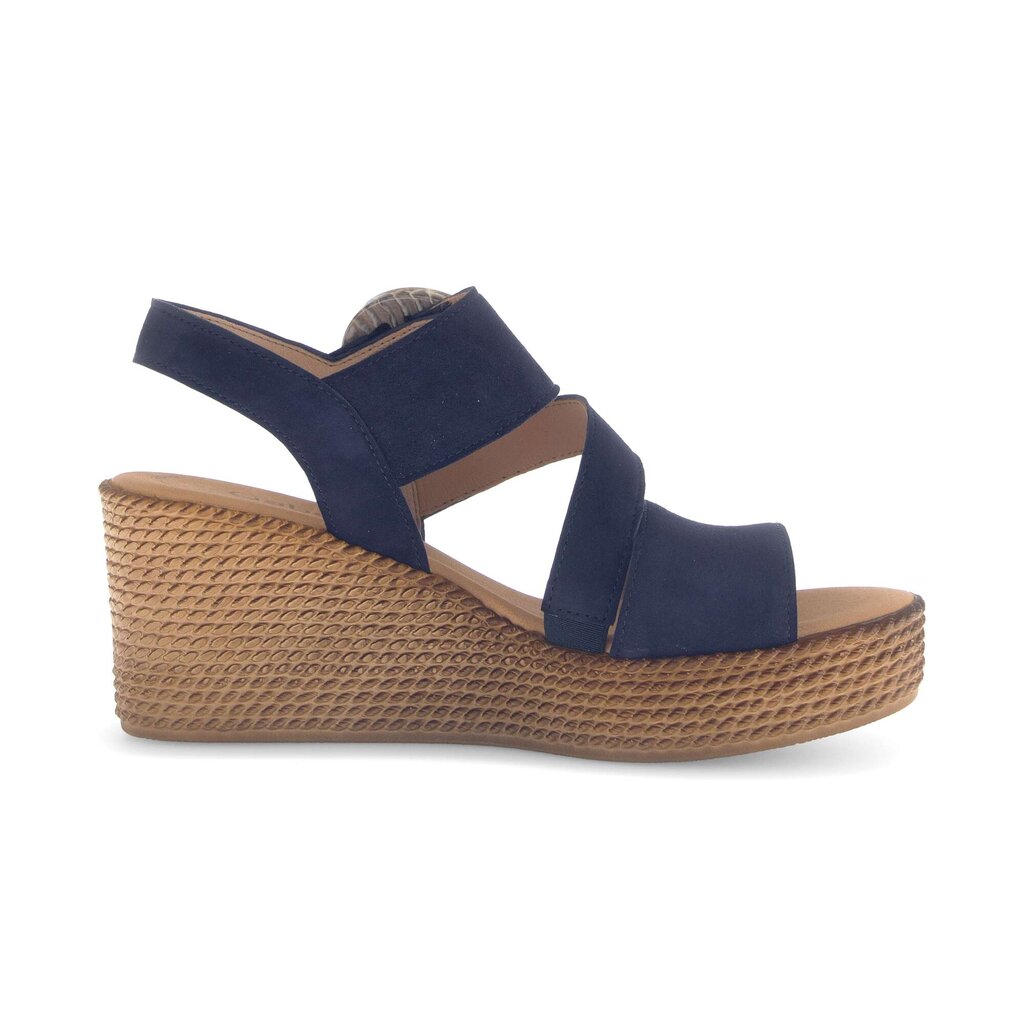 Sandaleno met sleehak blauw