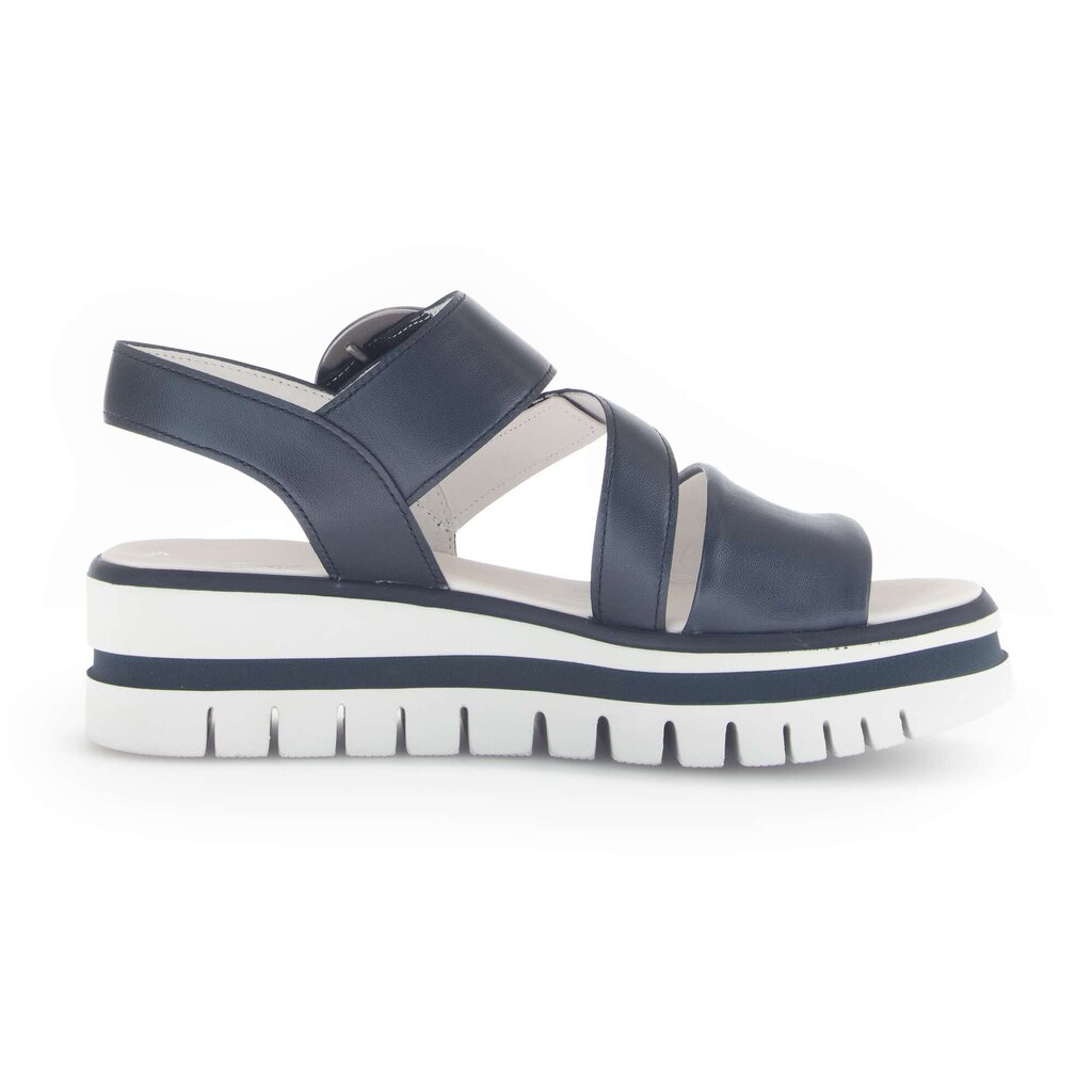 Sandale met plateauzool blauw