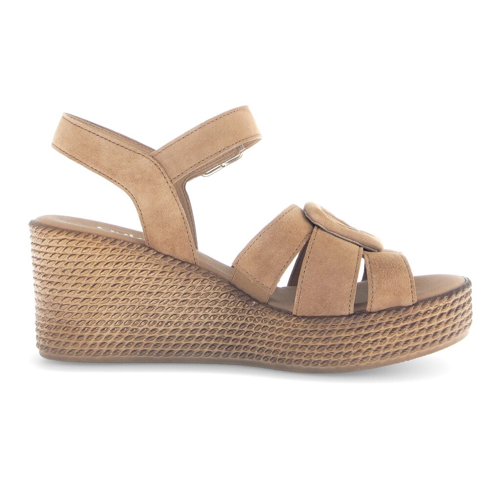 Sandaleno met sleehak bruin