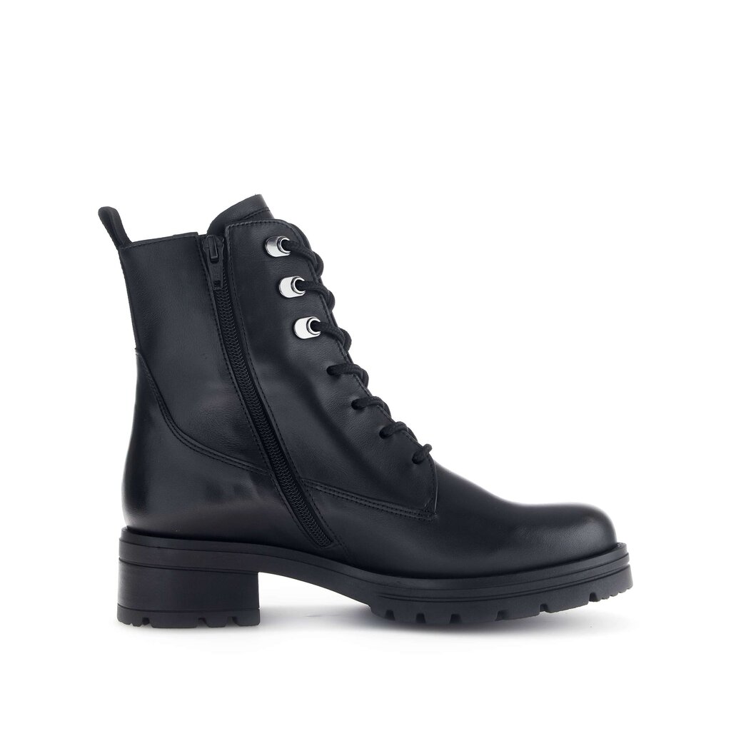 Enkellaarsjes met veter zwart