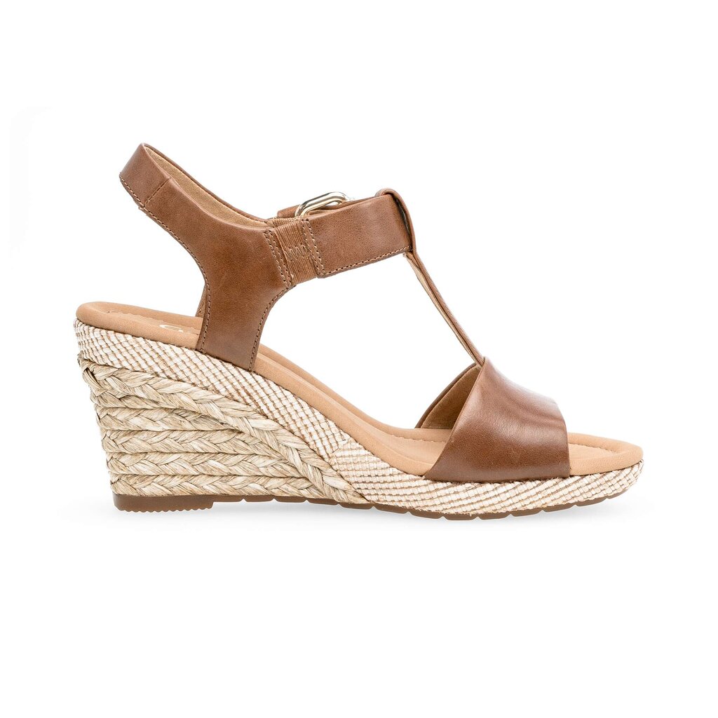 Sandaleno met sleehak bruin