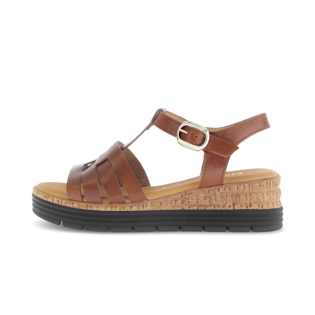 Sandal met riempjes beige