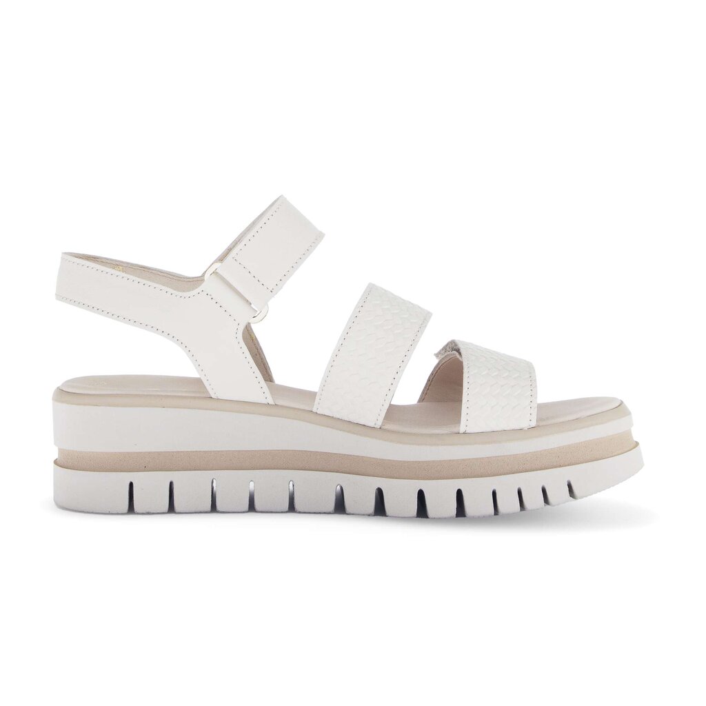 Sandale met plateauzool beige