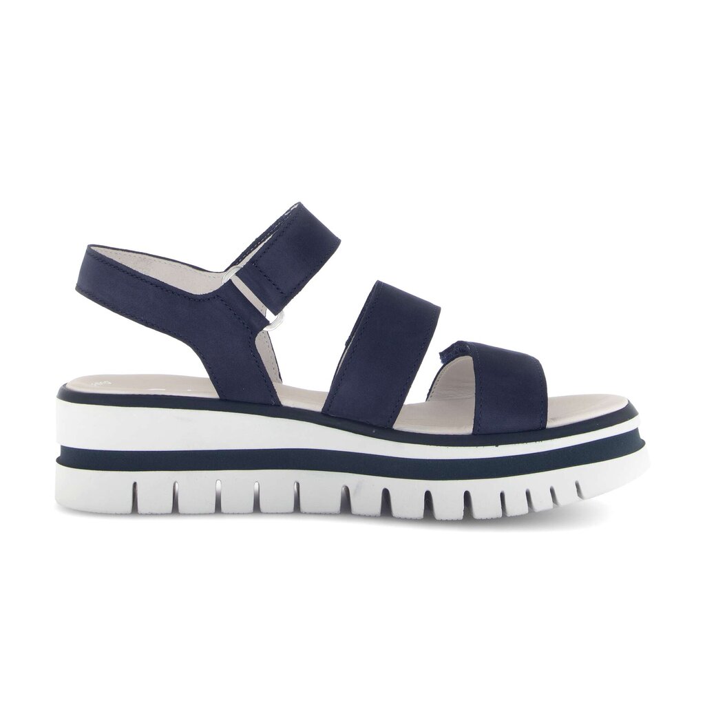 Sandale met plateauzool blauw