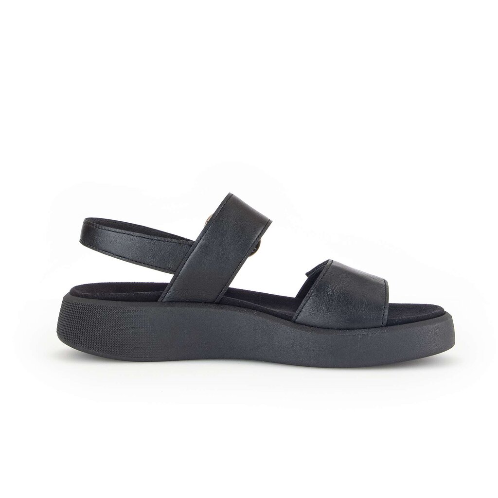 Sandale met plateauzool zwart