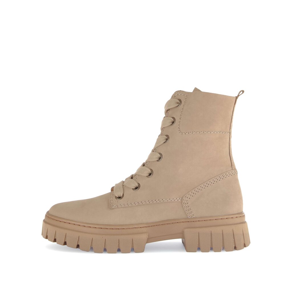 Enkellaarsjes met veter beige