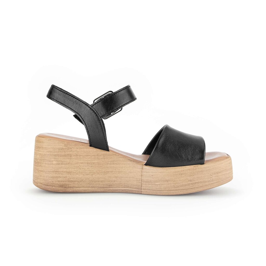 Sandale met plateauzool zwart