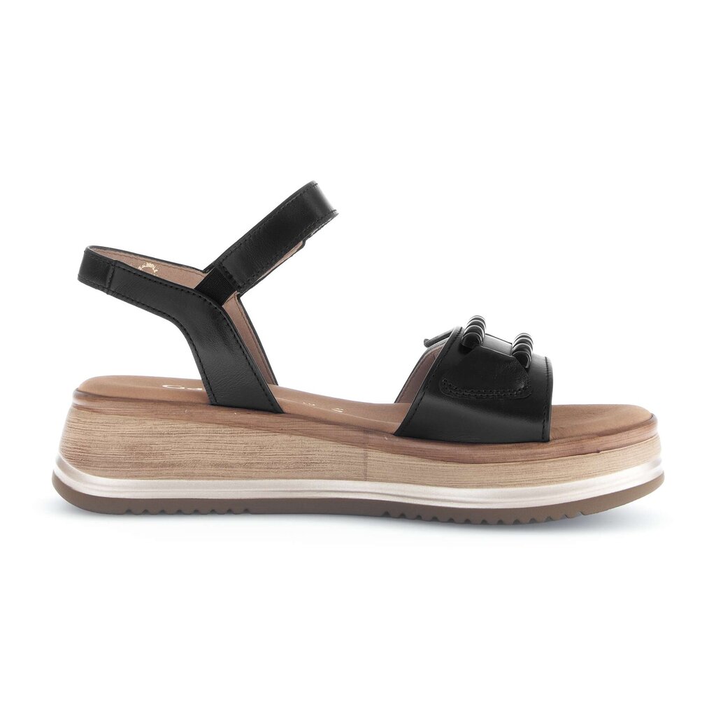 Sandale met plateauzool zwart