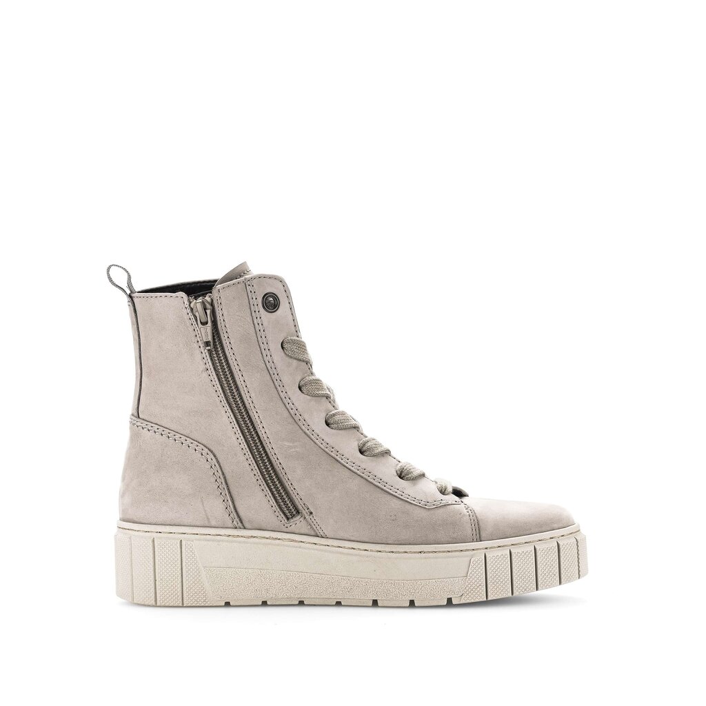 Enkellaarsjes op plateau beige