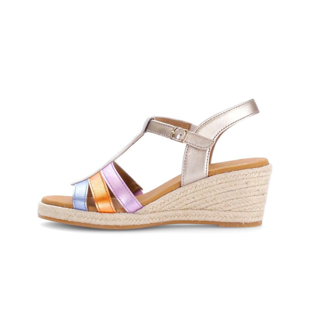 Sandaleno met sleehak multicolour