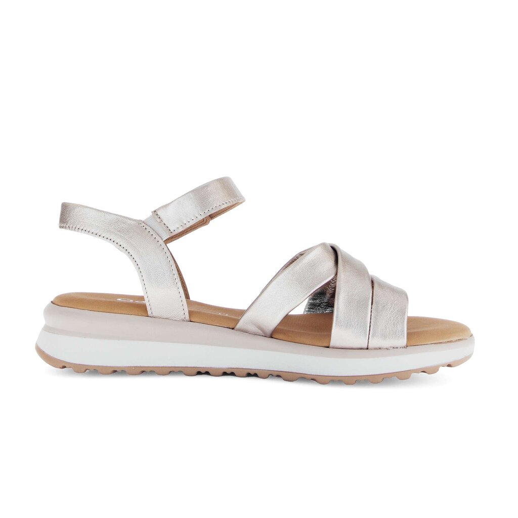 Sandal met riempjes goud