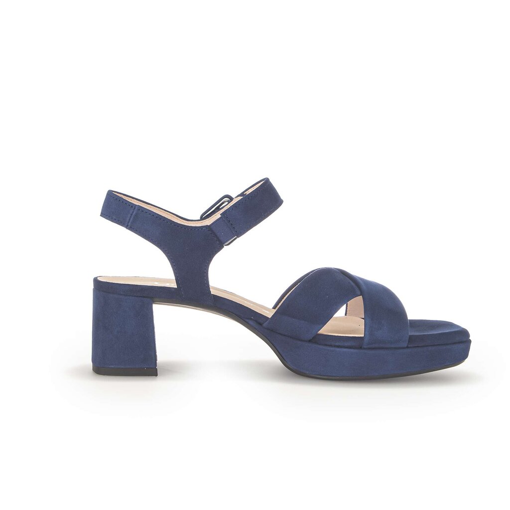 Sandale met plateauzool blauw