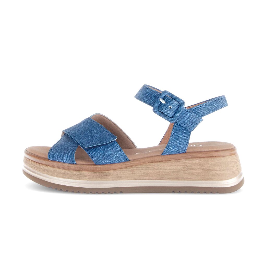 Sandale met plateauzool blauw