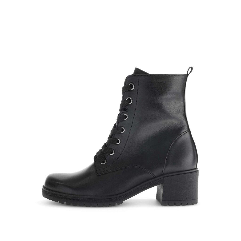 Enkellaarsjes met veter zwart