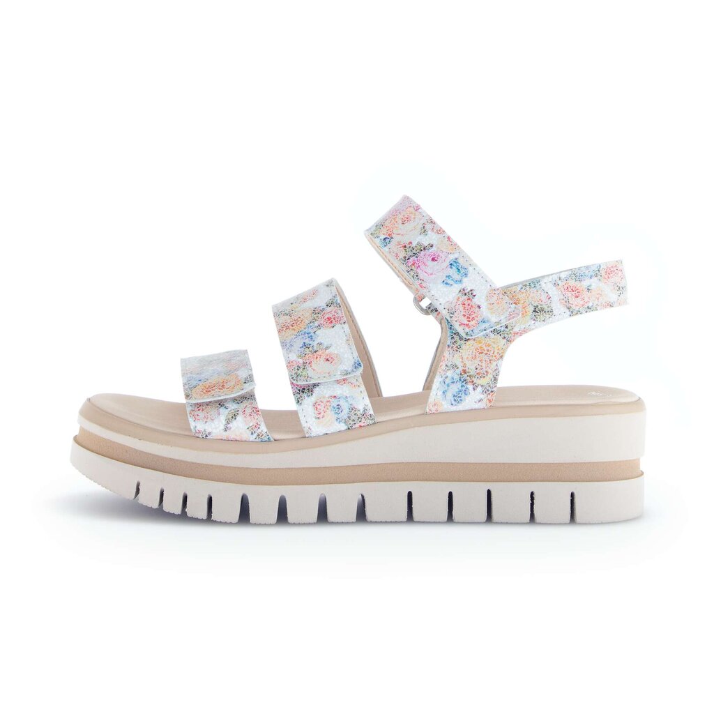 Sandale met plateauzool wit