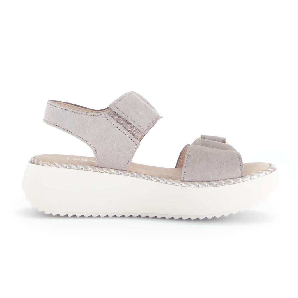 Sandale met plateauzool grijs