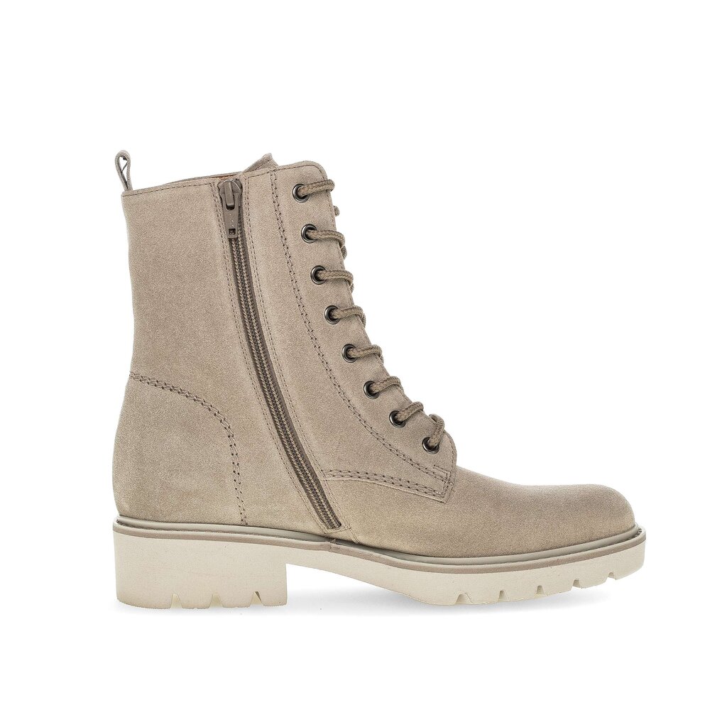 Enkellaarsjes met veter beige