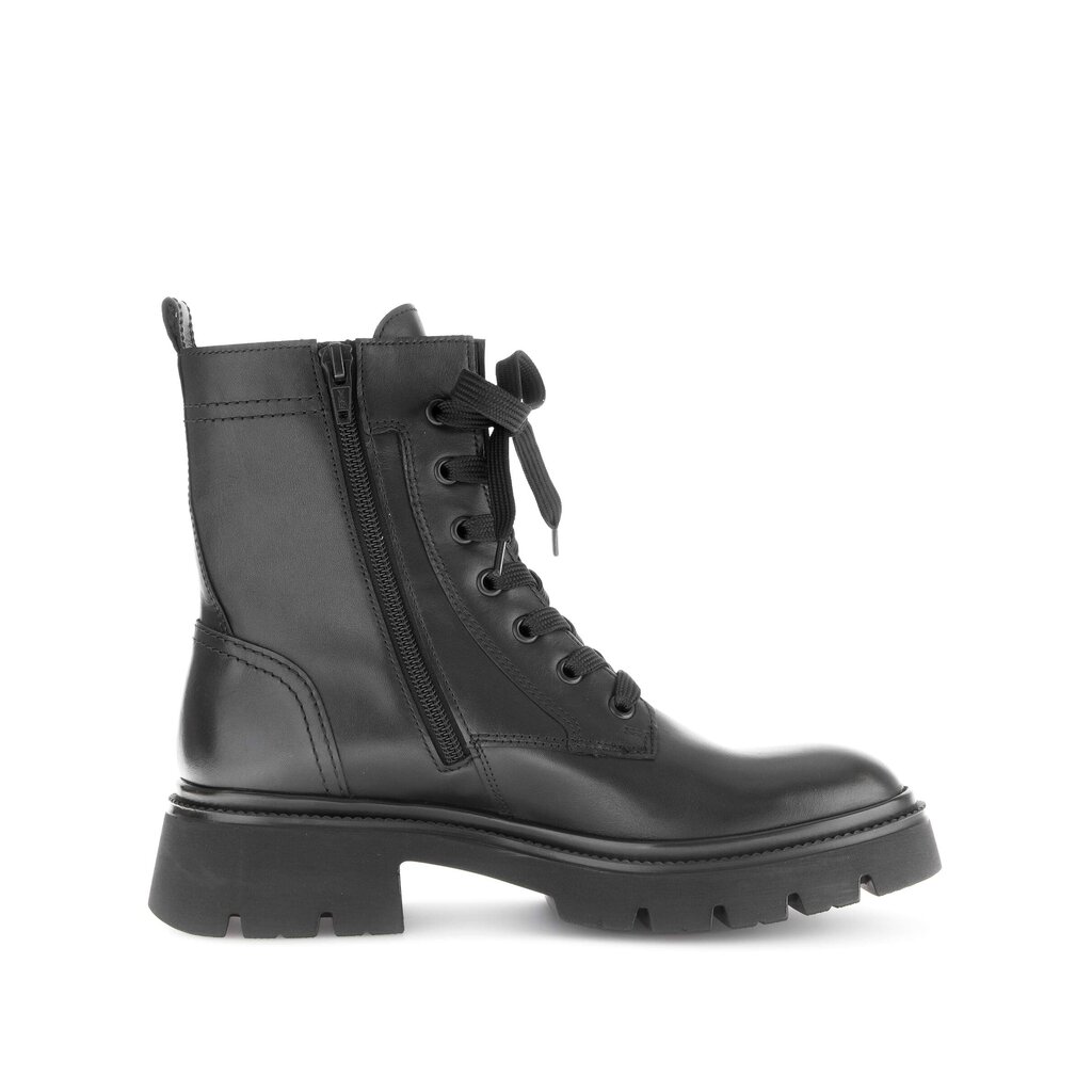 Enkellaarsjes met veter zwart