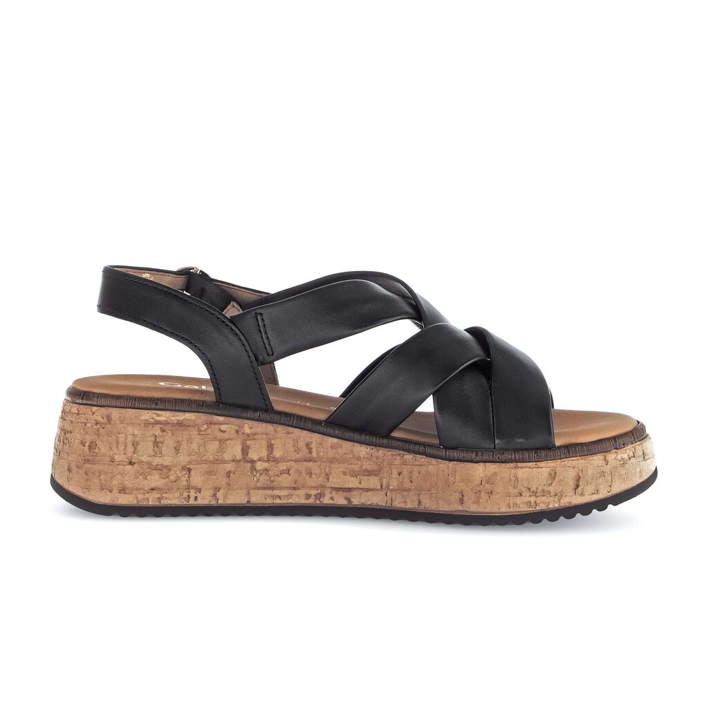 Sandale met plateauzool zwart