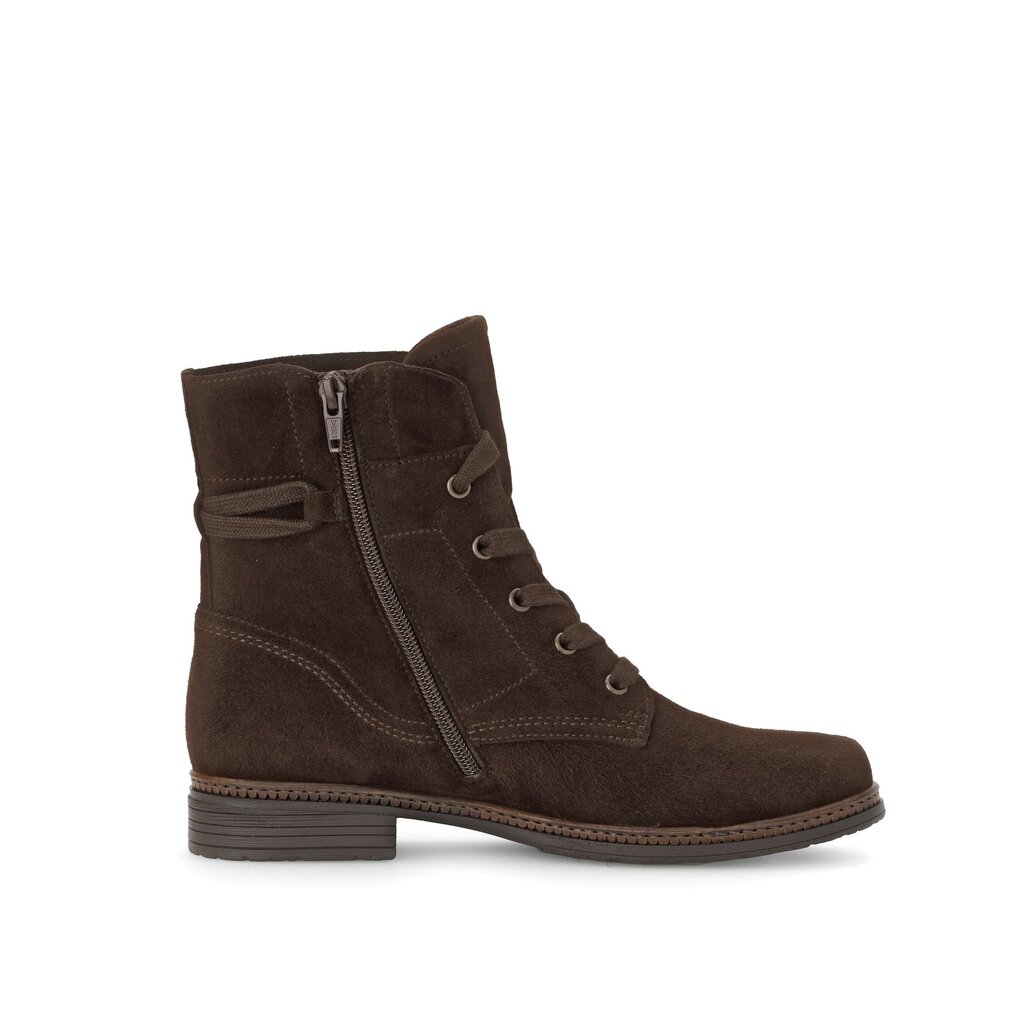 Enkellaarsjes met veter bruin