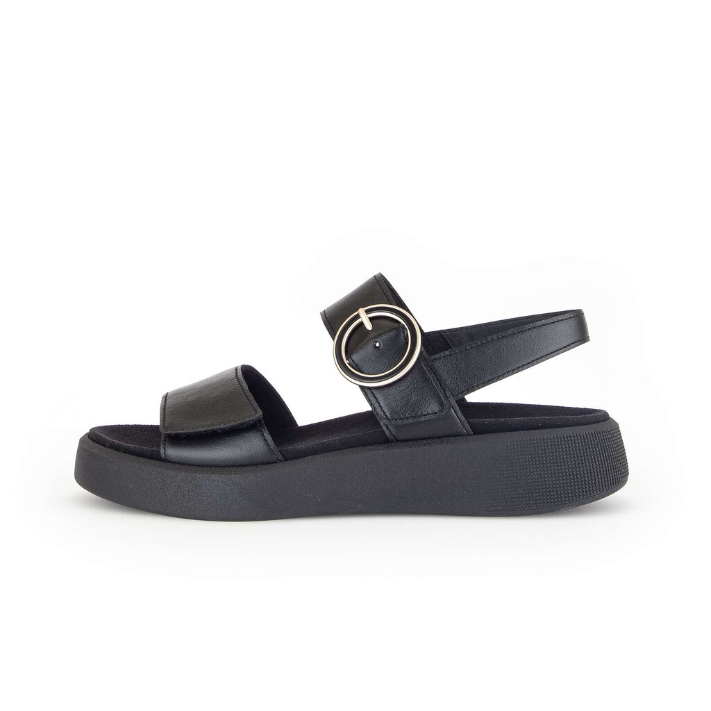 Sandale met plateauzool zwart