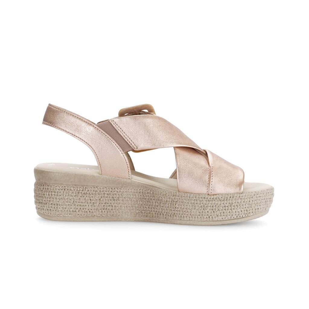 Sandale met plateauzool rose