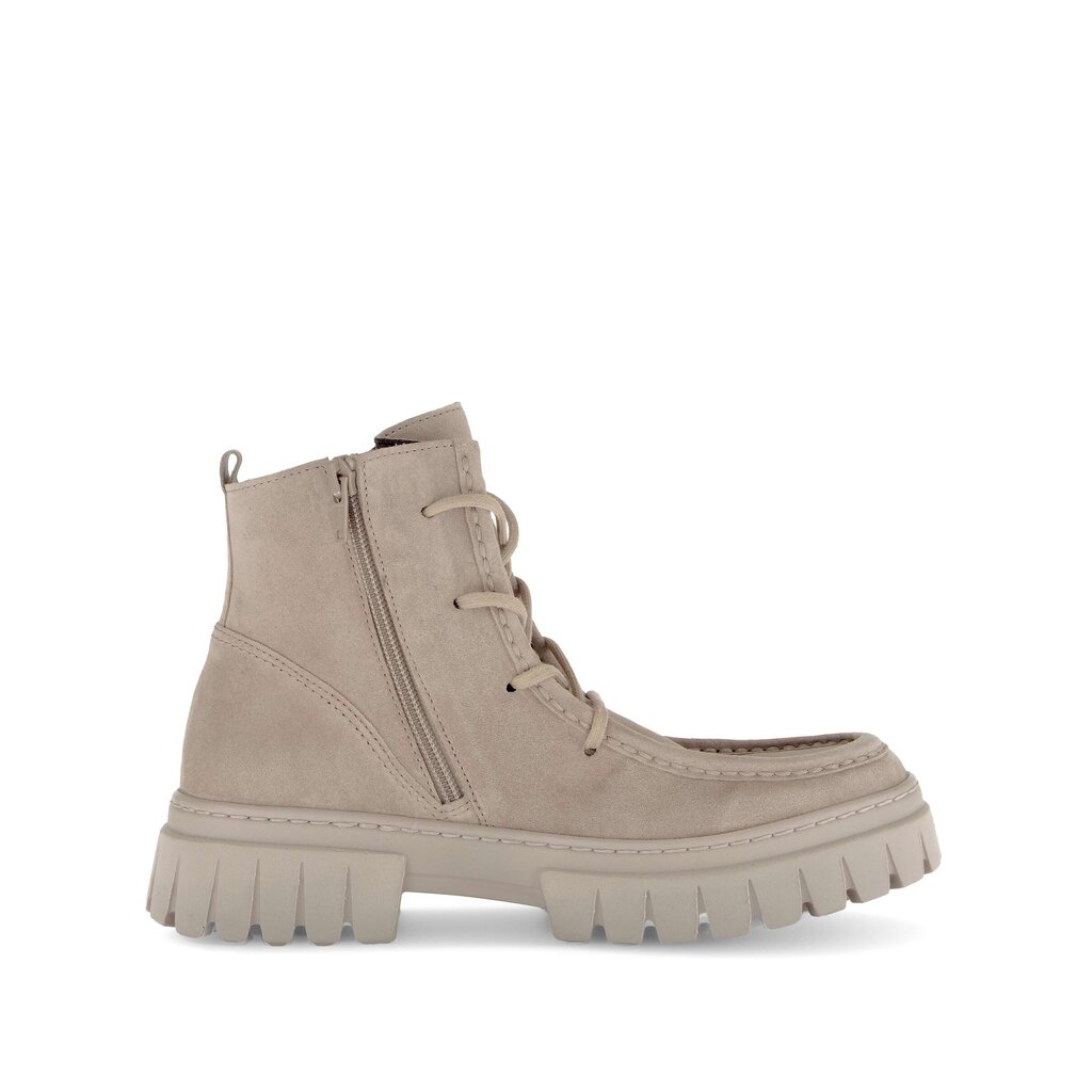 Enkellaarsjes met veter beige