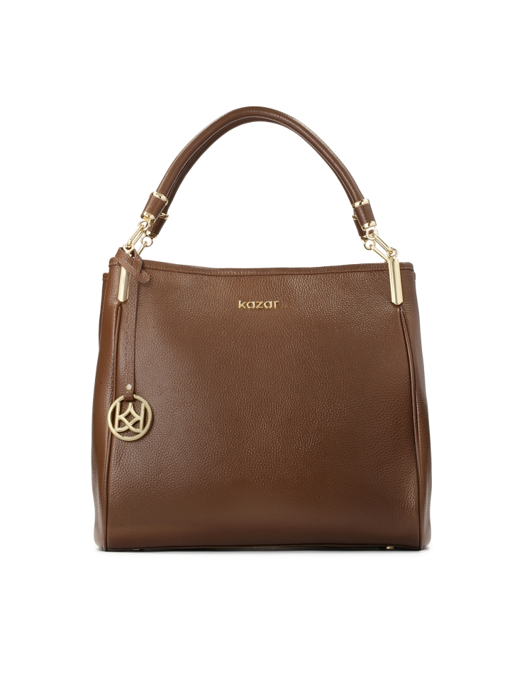 Brązowa torebka na ramię ze skóry