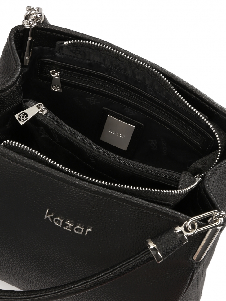 Pojemna skórzana torebka na ramię