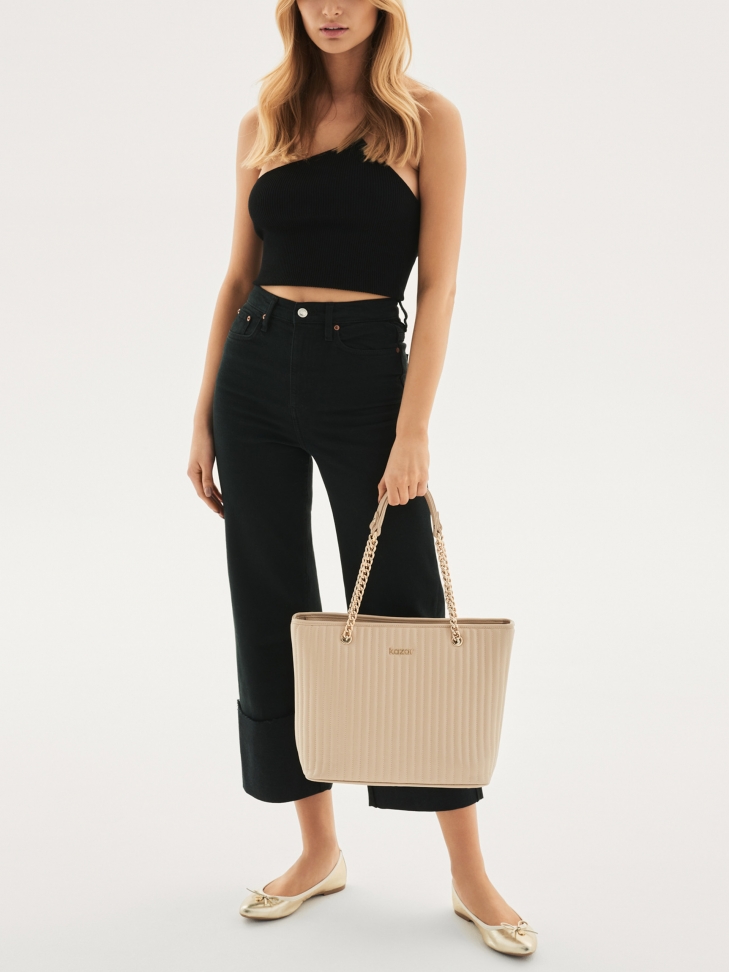 Złote baleriny damskie