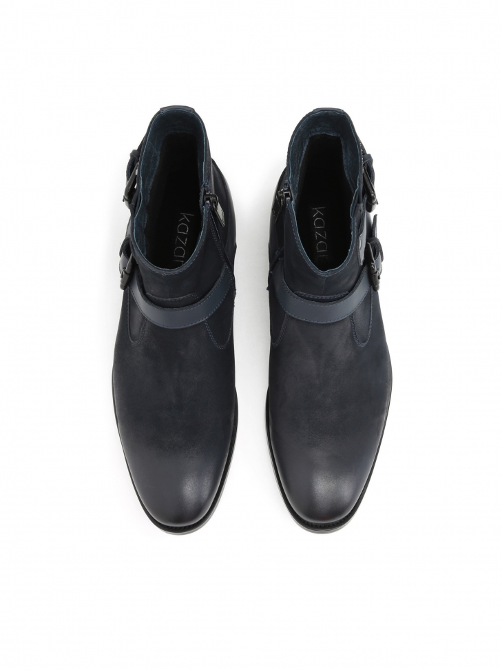 Granatowe trzewiki męskie