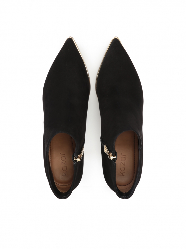 Eleganckie nubukowe botki na wysokiej szpilce