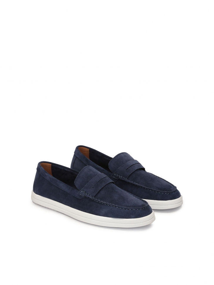 Granatowe sneakersy męskie slip on