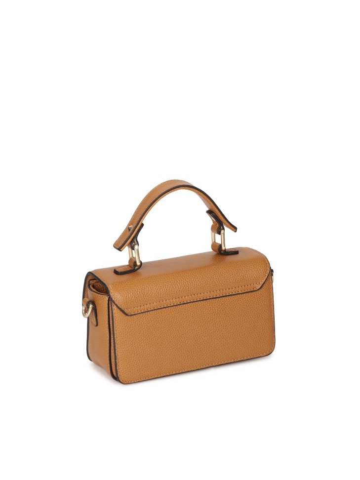 Mała sztywna torebka z rączką i paskiem