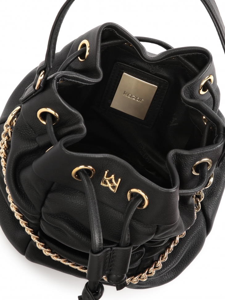 Mała torebka worek z marszczeniem