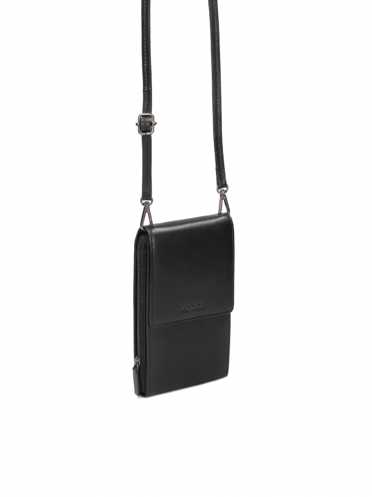 Praktyczna mała torebka męska z licowej skóry