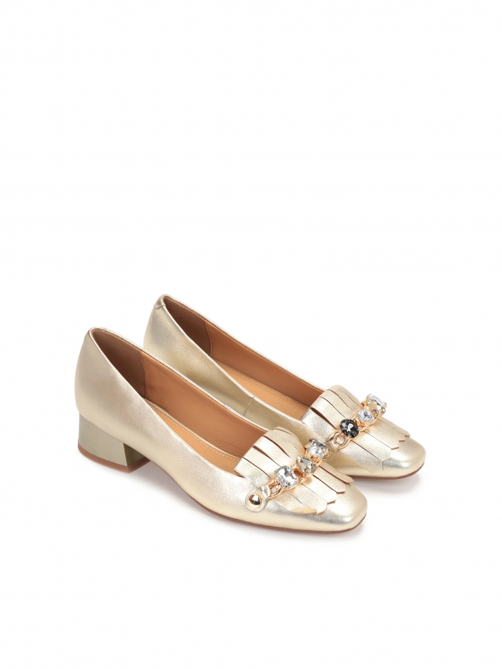 Złote czółenka damskie