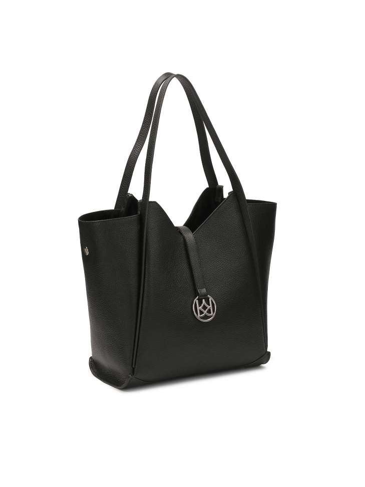 Torebka na ramię trapez ze skóry