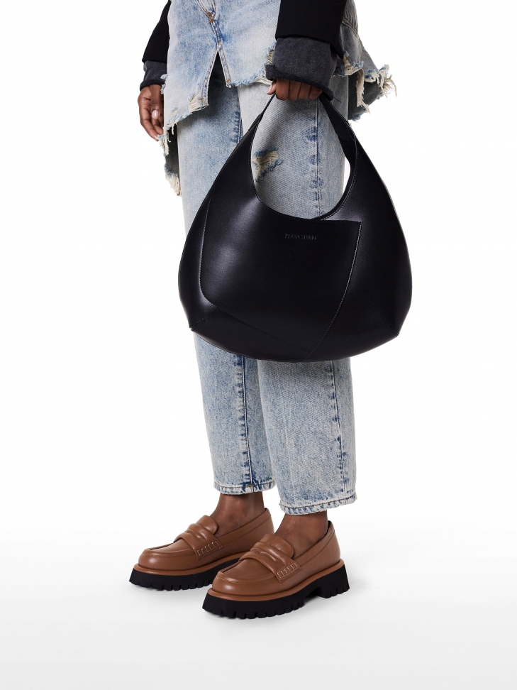 Skórzane półbuty na grubej podeszwie